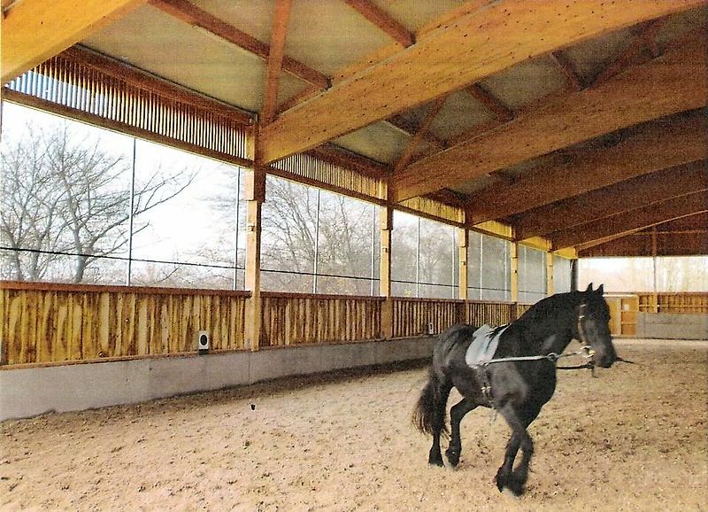 Windschutz Plane für Gebäude, Reithalle 7,6m x 1,6m