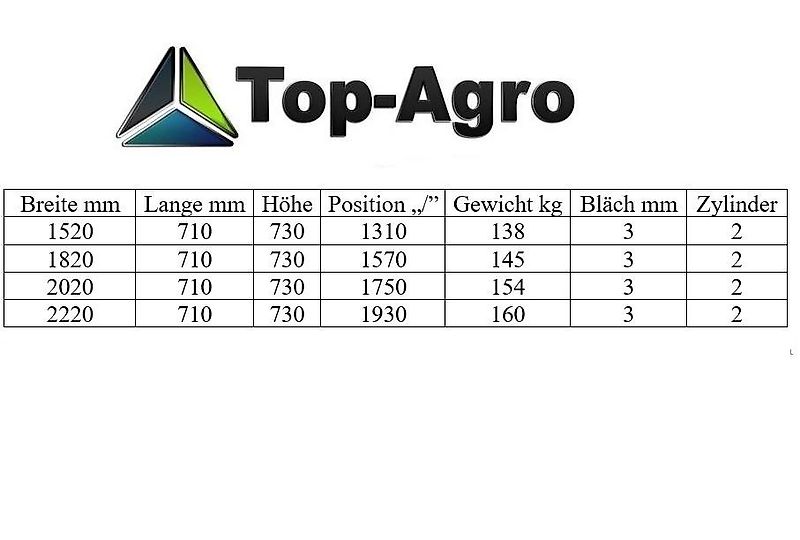 Top-Agro Schneeschild Vario Schild Schneepflug 1,80m SHP-SMV18 SERIE SMART