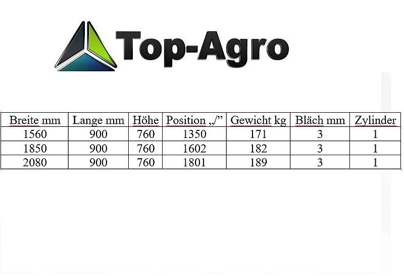 Top-Agro Schneeschild Gerade Schneepflug 1,8m SHP-SMG18 SERIE SMART