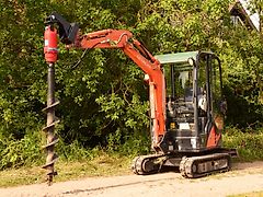 Joma-Tech Erdbohrer für Minibagger verschied. Ø, Bohrantrieb, Erdbohrer, Bohrantrieb, Bagger, Radlader, Bohren Weidezaun, Zaun