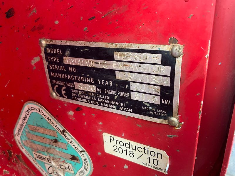 Takeuchi TB280FR Digger (ST24595)