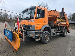 Mercedes-Benz Atego 1828 AK Absetzkipper Meiller Schmidt Schneepflug KĂĽpper-Weisser Salzstreuer Allrad