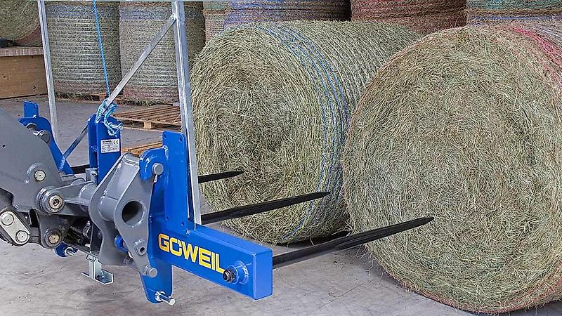 Göweil Ballenspies TDD mit 4 Schwerlastzinken für Euro und Dreipunkt Aufnahme 2500 Kg. Nutzlast