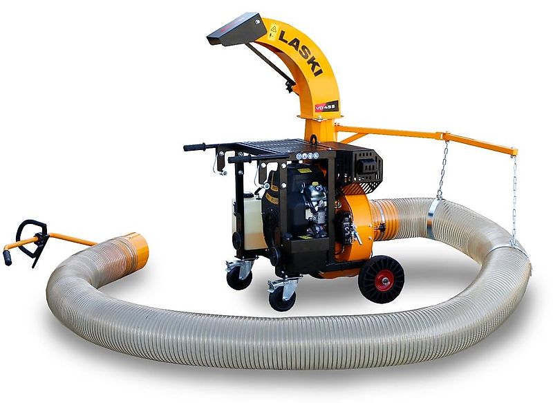 Laubladegebläse, Laubsauger LASKI VD-455 P2 (RATO) zum Einhängen in die Anhängerbordwand, 6 mtr. Saugschlauch, durchm. 220mm . Der Powersauger für den Profi !