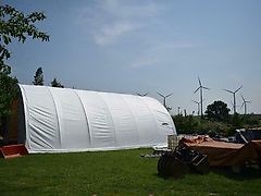 Zelthalle Rundbogenhalle Lagerzelt 12x9,15x4,5m 900PVC STATIK