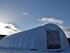 Rundbogenhalle Zelthalle 12x9x4,5m Landwirtschaft 750 PVC Statik