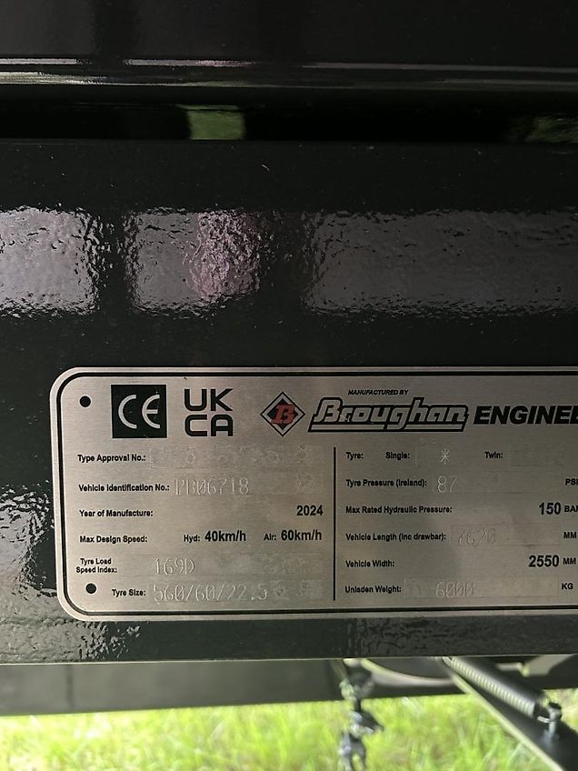 Broughan NEW 16 Tonne Silage Trailer Grey