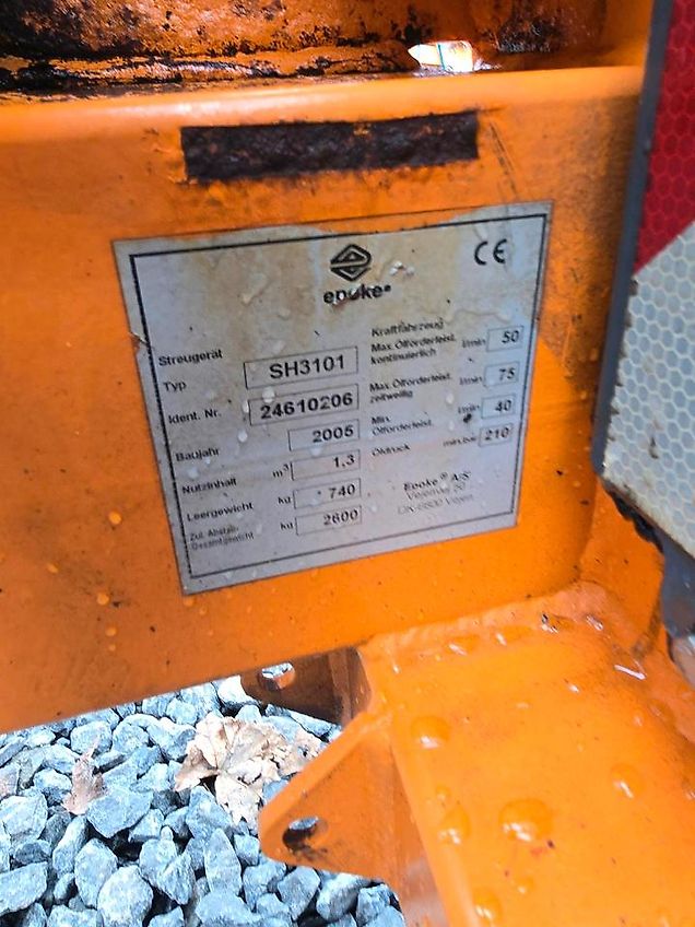 EPOKE SH3101 Salzstreuer 1,3m3 Salzsilo passend für Multicar Tremo Lindner Winterdienst Aufbaustreuer Streuautomat Schmidt Küpper-Weisser