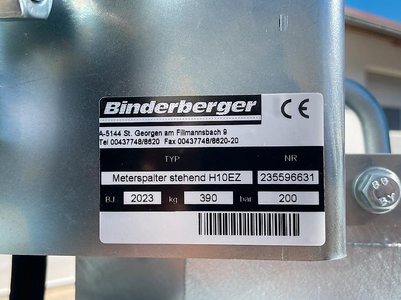 Sonderaktion - BINDERBERGER Holzspalter H10 EZ ecosplit