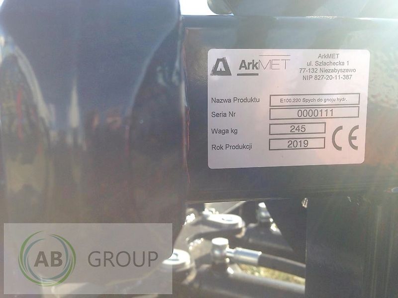 ArkMET hydrauliczny spych do gnoju E100.220, 2,2 m