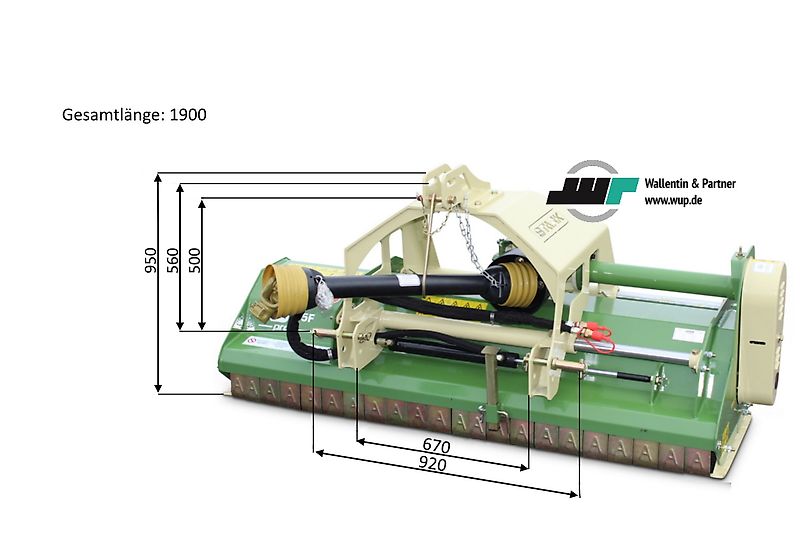 www.wupodo.de Wallentin & Partner Profi Mulcher Stark KMH 175 F - Mulchmäher Schlegelmulcher