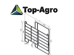 Top-Agro Top-Agro Trennwand Tor Panel 2,4m/3,0m/3,6m