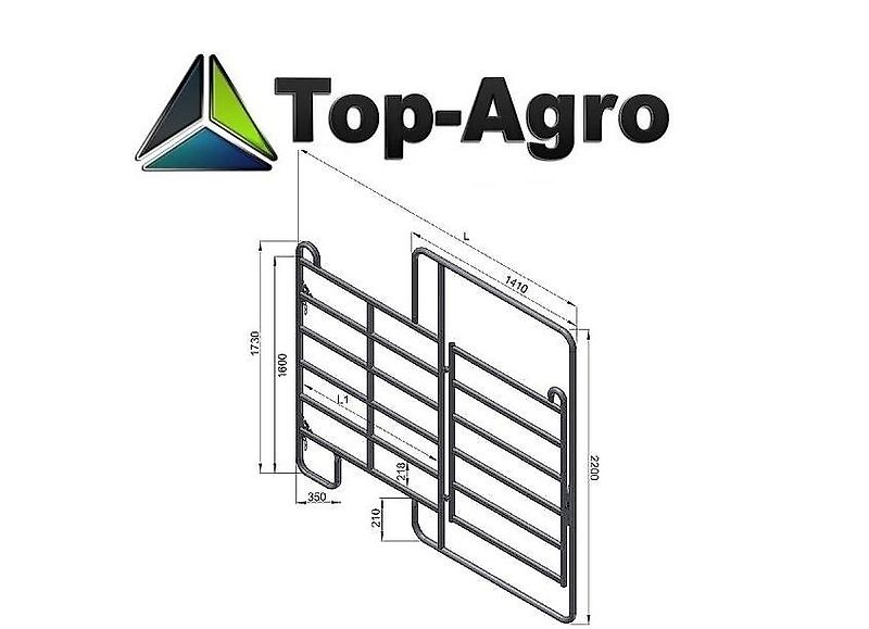 Top-Agro Top-Agro Trennwand Tor Panel 2,4m/3,0m/3,6m