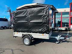 Böckmann Tieflader 1350kg inkl. schwarzer Plane TL-AL2513/135
