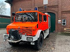 Unimog U1300L 37 Turbo DoKa H-Gutachten Feuerwehr Womo Expedition